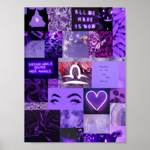 lila Bibliothekposter Poster