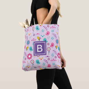Lila Bienenmuster Monogram Kids