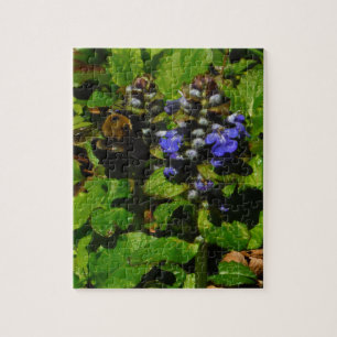 Lila Bienenvölker und Hummel Puzzle