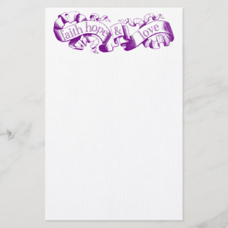 Lila Bildband 1 Korinther 13 Hochzeitsgeschichten Briefpapier
