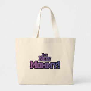 Lila bin ich ein neuer Mama-Shirts und Geschenke Jumbo Stoffbeutel