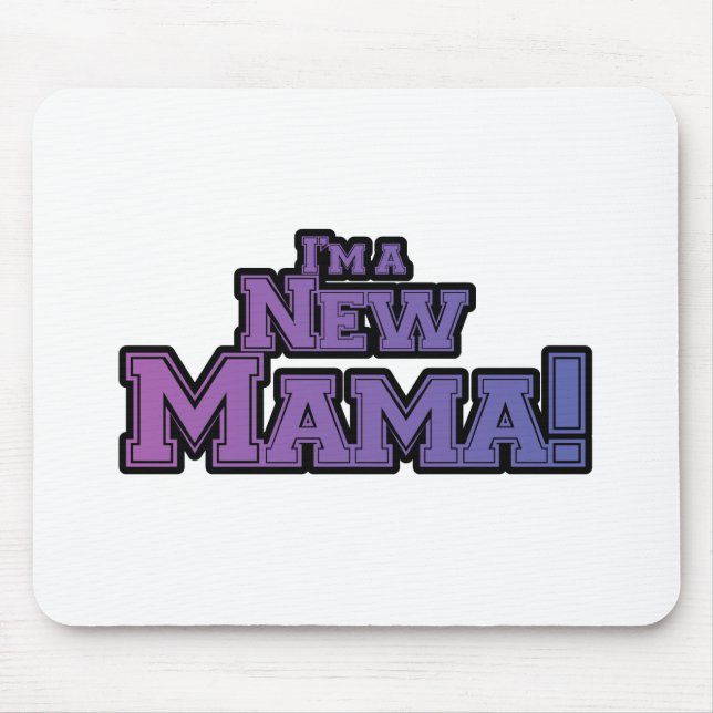 Lila bin ich ein New Mama Tshirts und Geschenke Mousepad (Vorne)