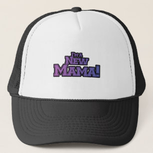 Lila bin ich ein New Mama Tshirts und Geschenke Truckerkappe