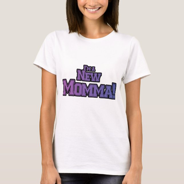 Lila bin ich ein New Momma Tshirts und Geschenke (Vorderseite)