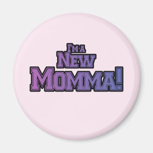 Lila bin ich ein New Momma Tshirts und Geschenke Magnet