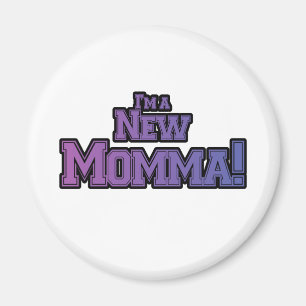 Lila bin ich ein New Momma Tshirts und Geschenke Magnet