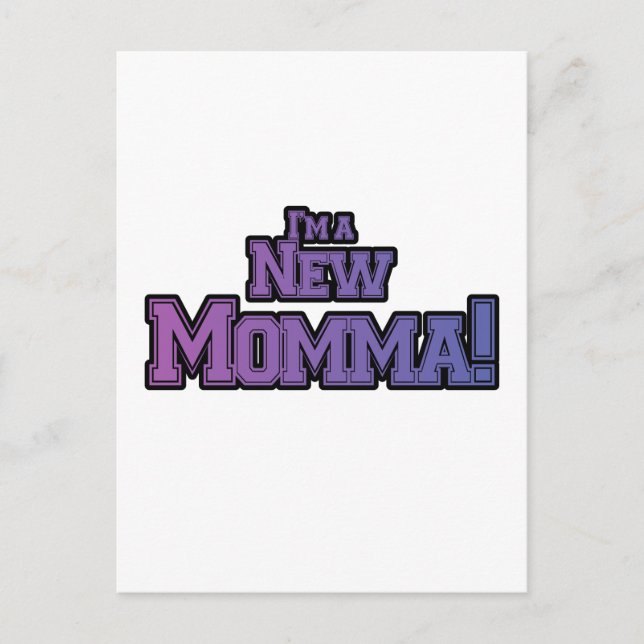 Lila bin ich ein New Momma Tshirts und Geschenke Postkarte (Vorderseite)