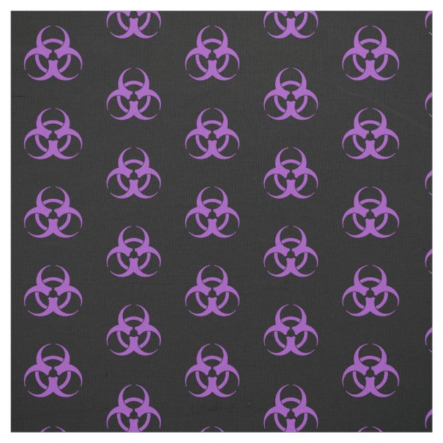 Lila Biogefährdung-Symbol Stoff (Muster)