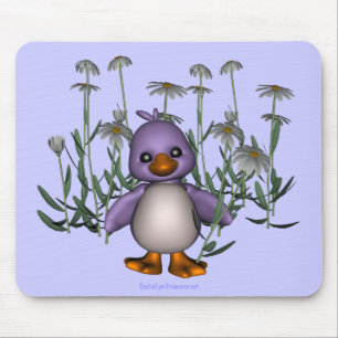Lila Bird Daisy Blume Niedlich Mousepad