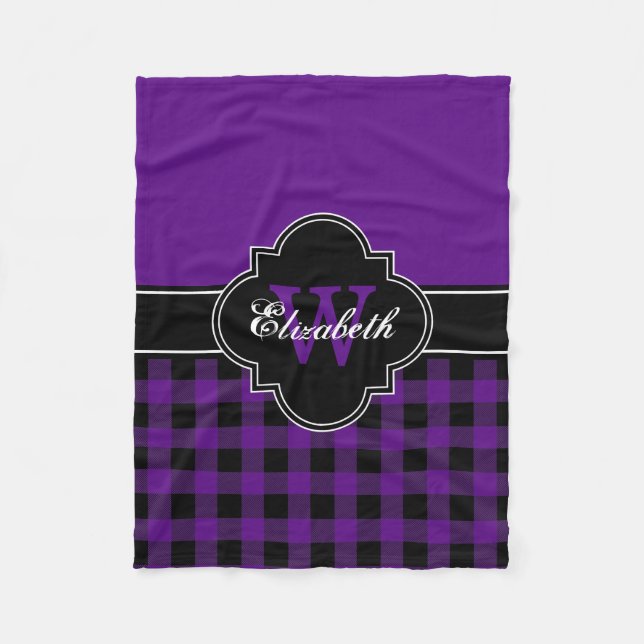 Lila Black Buffalo Kariert Lumberjack CB 1IQIRN Fleecedecke (Vorderseite)