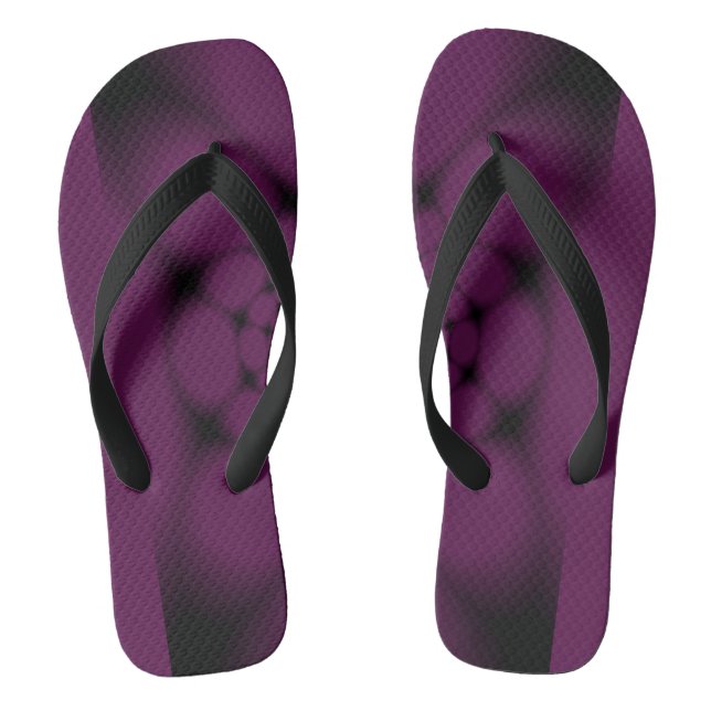 Lila Black Butterfly Petal Flip Flops (Fußbett)