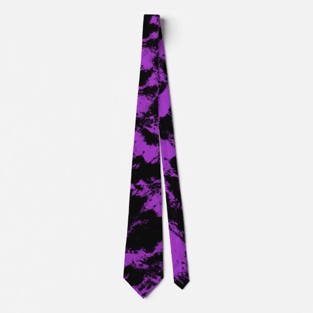 Lila Black Neck Tie Krawatte (Vorderseite)