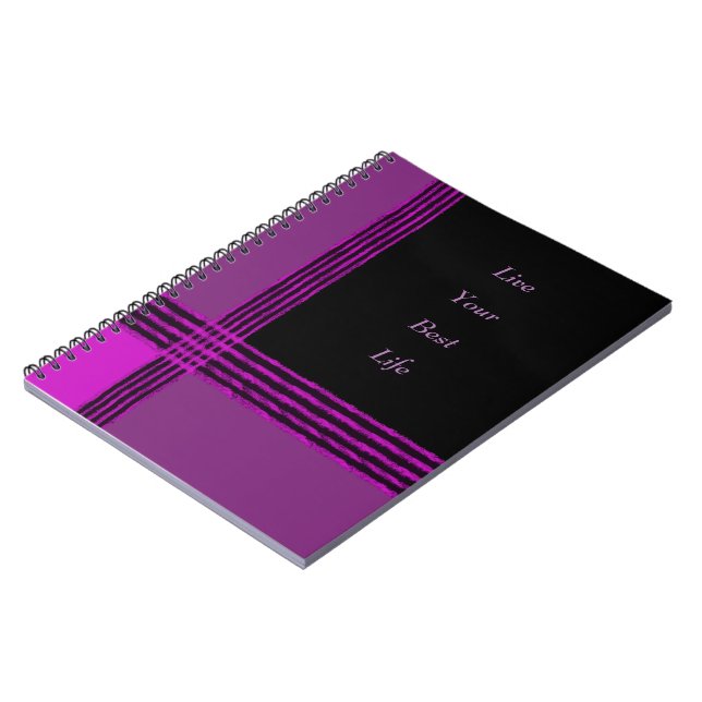 Lila-Black-Spiral-Notebook Notizblock (Linke Seite)