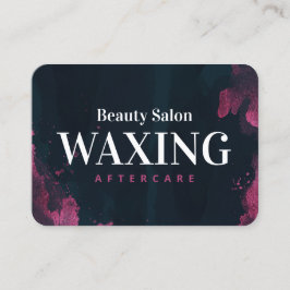 Lila Black Waxing Aftercare Card  Visitenkarte