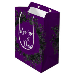 Lila Black Wedding Gothic-Rose Mittlere Geschenktüte