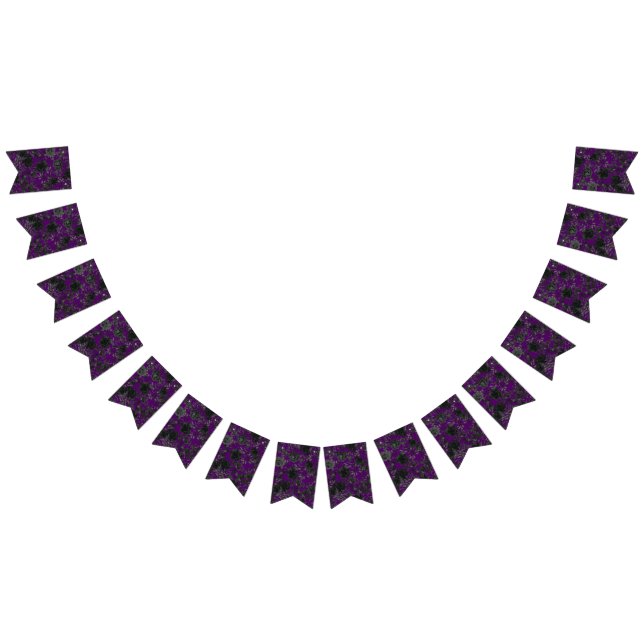 Lila Black Wedding Gothic-Rose Wimpelkette (Alle)