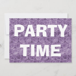 Lila Blasenverpackung Geburtstagsfeier Einladung