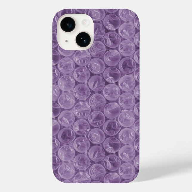 Lila Blasenverpackungsmuster Case-Mate iPhone Hülle (Rückseite)