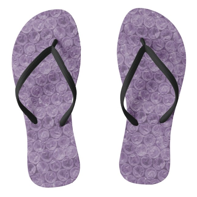Lila Blasenverpackungsmuster Flip Flops (Fußbett)