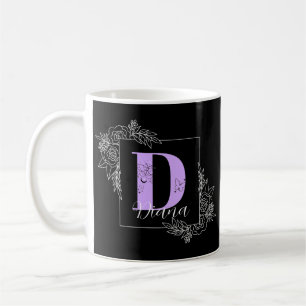 Lila Bläsernschmetterlingsmarine - Letter D Kaffeetasse