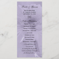 Lila, blasses Daisy-Hochzeitsprogramm