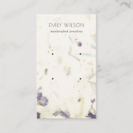 Lila Blatt mit Handarbeit Visitenkarte