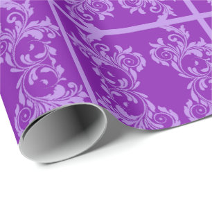 Lila Blätter Geschenkpapier