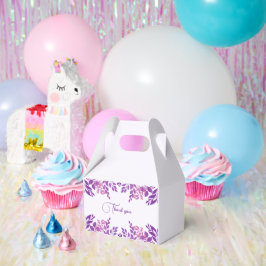 Lila Blätter Hochzeitthema Geschenkschachtel