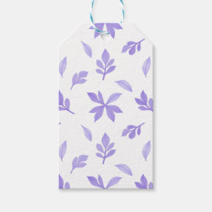 Lila Blätter und florale Motive Geschenkanhänger