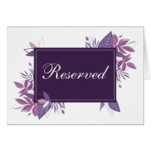 Lila Blätter vorbehaltenes Zeichen. Botanische Hoc