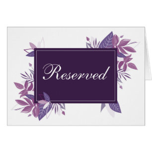 Lila Blätter vorbehaltenes Zeichen. Botanische Hoc