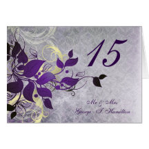 lila Blätter Winteraufenthaltskarte