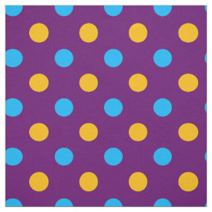 Lila Blau Gelb Punkte Design  Stoff