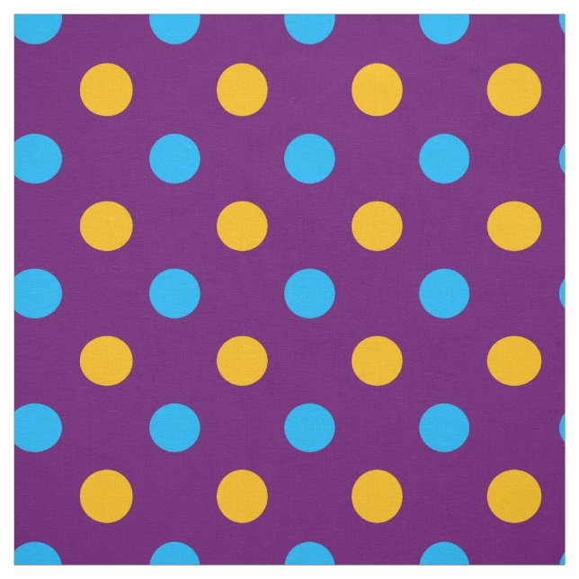 Lila Blau Gelb Punkte Design  Stoff (Muster)