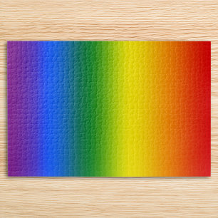 Lila Blau Grün Gelb Orange Rot Regenbogen Ombre Puzzle