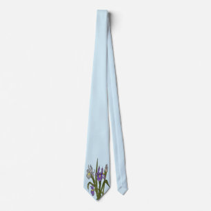 Lila & blau Iris Wasserfarbenhochzeit Krawatte