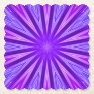 Lila/blau Kaleidoskop Papier Untersetzer