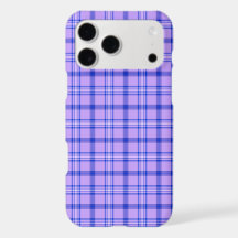 Lila Blau Karo Klassisches Muster iPhone-Hülle