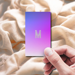 lila-blau-ombre - modern visitenkarte