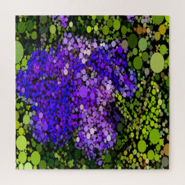 Lila, blau und grün Abstrakt Puzzle