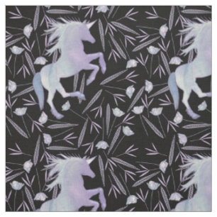Lila Blau und Rosa Einhorn Muster Stoff