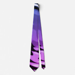 Lila Blau und Schwarz Abstrakt Swirl Neck Tie Krawatte