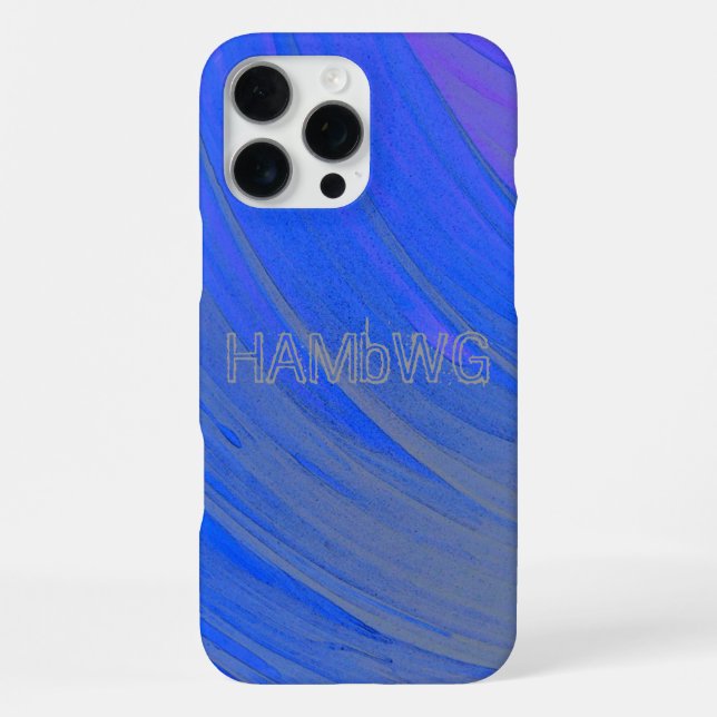 Lila Blau Wirbel HAMbWG Handyhülle iPhone Hülle iPhone 16 Pro Max Hülle (Rückseite)