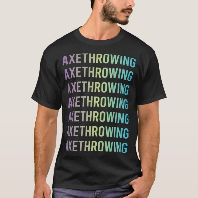 Lila blaue AX-Äxte T-Shirt (Vorderseite)