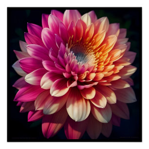 Lila-blaue Dahlia-Blume Poster