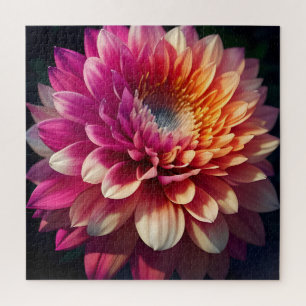 Lila-blaue Dahlia-Blume Puzzle