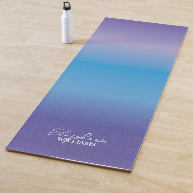 Lila-blaue Gradient-Yoga-Matte mit Individuelle Na Yogamatte (Beispiel)