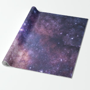 Lila Blaue Himmel Galaxie Sternennacht Sterne Mode Geschenkpapier