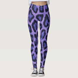 Lila blaue Leopardenfarbe Leggings