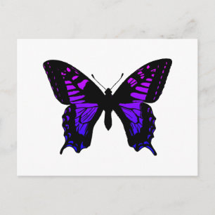 Lila Blaue Ombre Flügel Schmetterling Postkarte